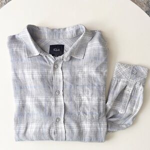 Rails Men’s Wyatt Lightweight Cotton Flannel Button Down Shirt Size XL Gray